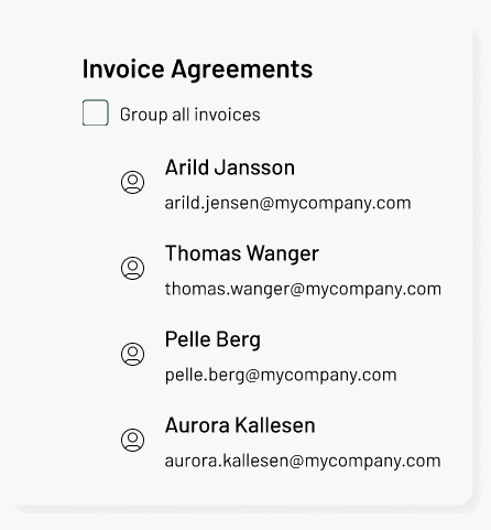 Invoice fleet firmabil regning